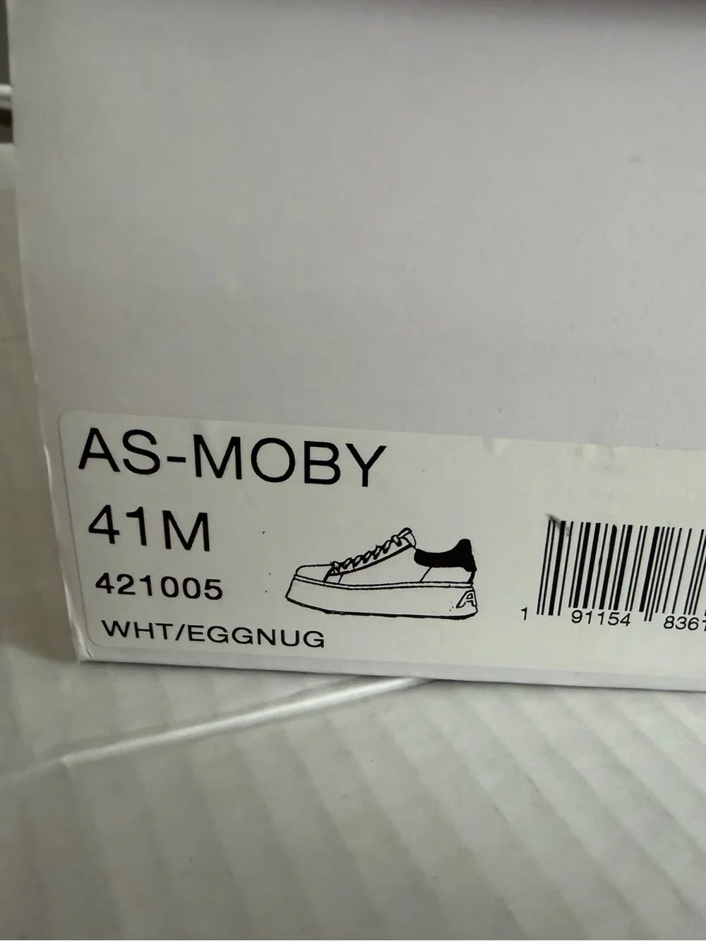 Ash Moby Strass Leather Sneaker Chunky Platform Women's White Size 41 / 10
